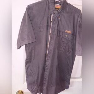 Harley-Davidson Black Work Shirt with Brass Accent